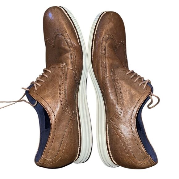 Cole Haan Brown Leather Elegant Brown Leather Oxfords Shoes Size 13 - Picture 3 of 7